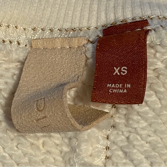 Anthropologie Pilcro Slouchy Dotted Off the Shoulder Sweatshirt - Picture 4 of 4